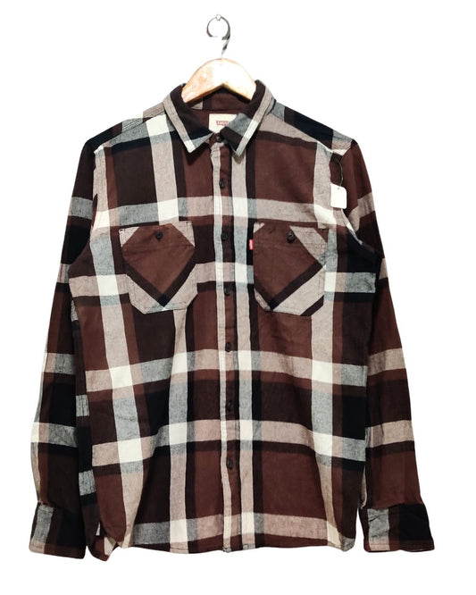 Levi's Brown Cotton Shirt For Men S