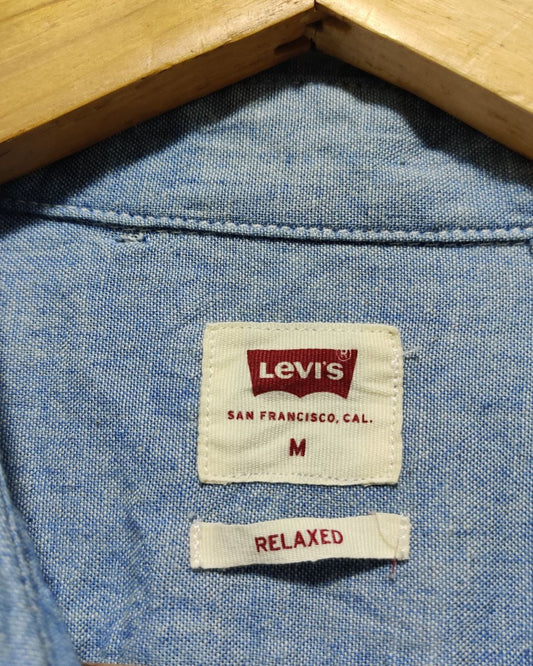 Levi's Blue Cotton Shirt For Men M