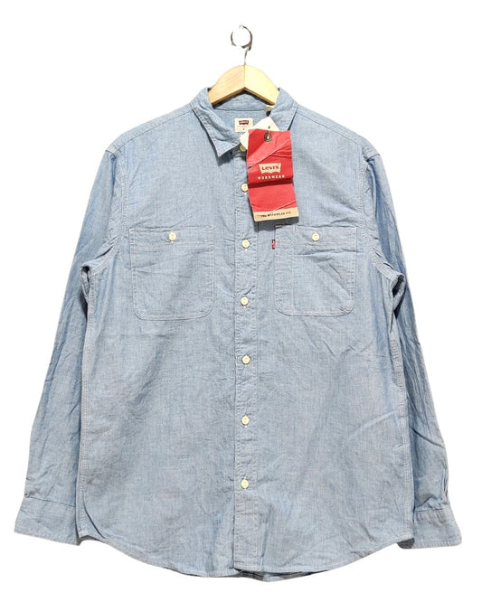 Levi's Blue Cotton Shirt For Men M