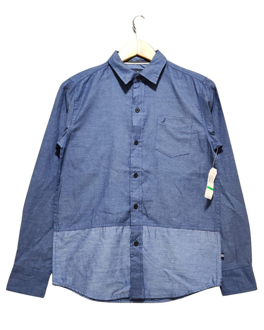 Nautica Blue Cotton Shirt For Men S