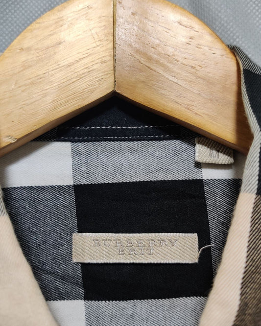 Burberry Cream Cotton Shirt For Men M