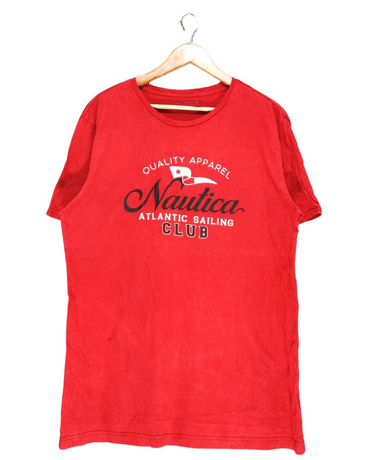 Nautica Red T Shirt For Men Large