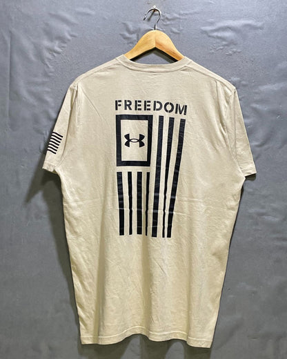 Under Armour Cream T Shirt For Men Large | Preloved Labels
