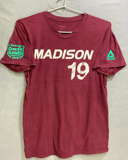 Reebok Maroon Cotton T Shirt For Men Small