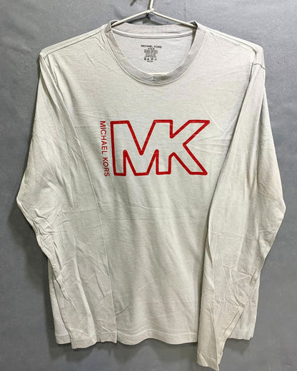 Michael Kors Luxury Maroon Cotton T Shirt For Men Medium