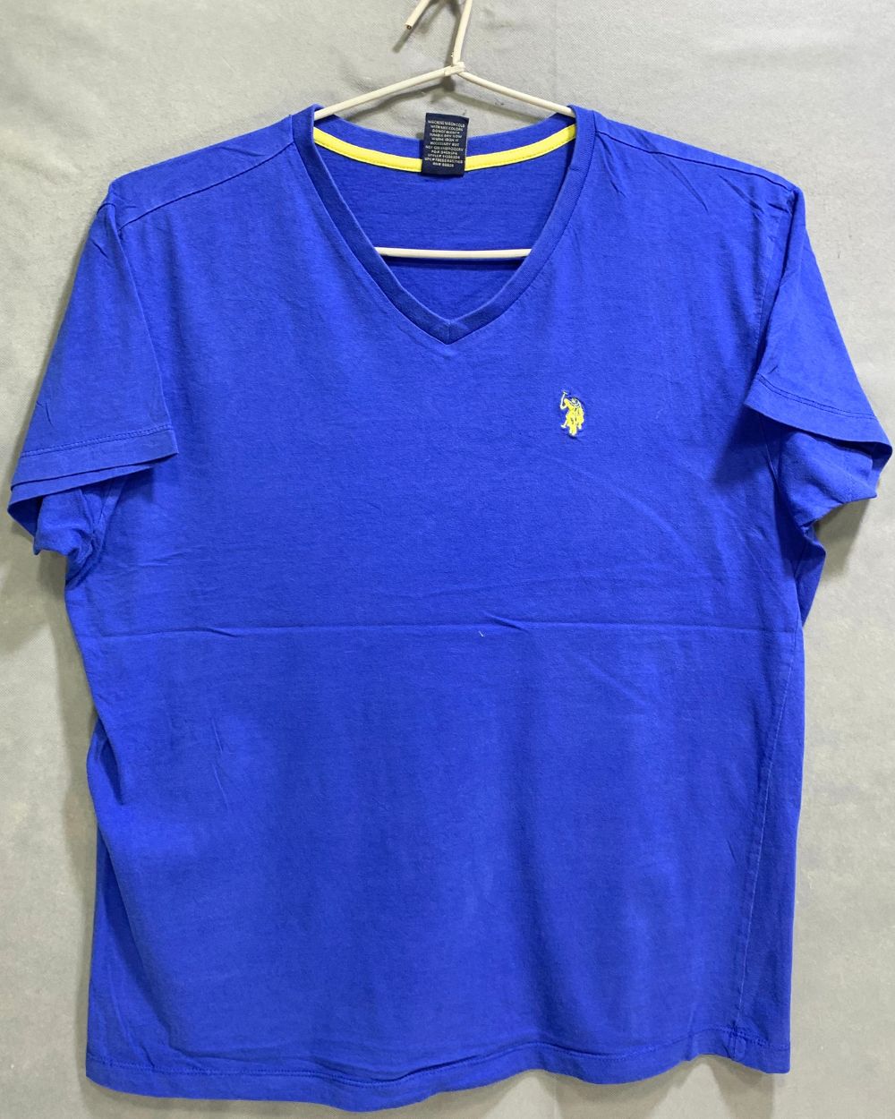 U.S Polo Assn Blue Cotton T Shirt For Men Medium