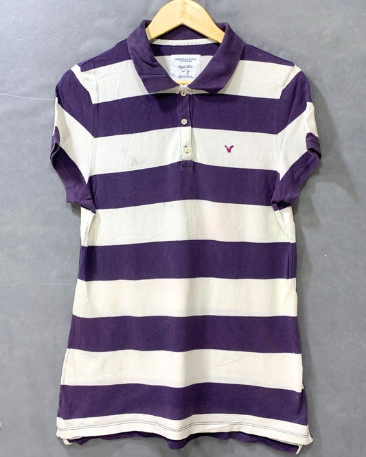 American Eagle White Sports For Women T Shirt Medium
