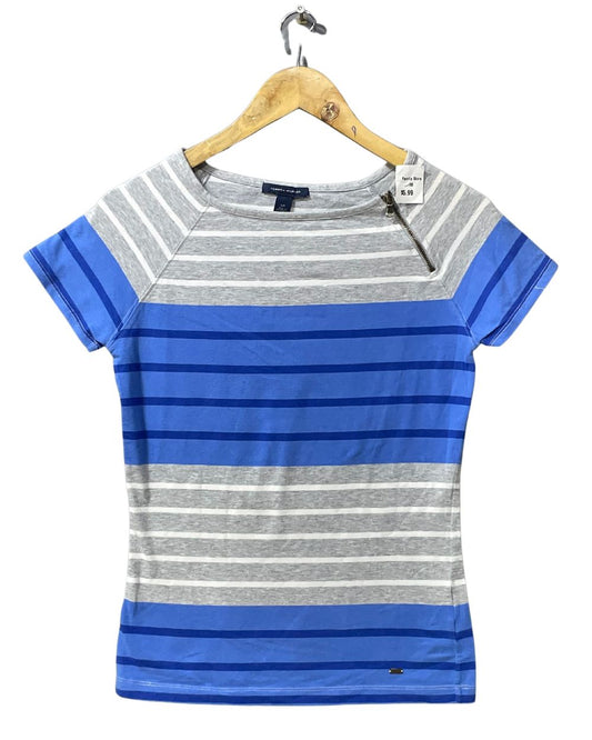 Tommy Hilfiger Blue For Cotton Women T Shirt Small