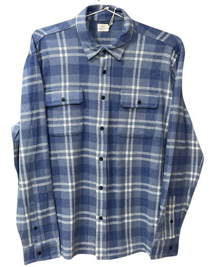 Faherty Blue Cotton Winter Shirt For Men X Large