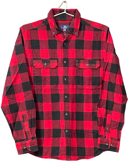 George Red Cotton Winter Shirt For Men M