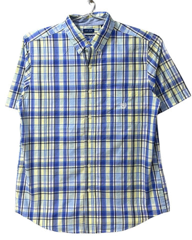 Chaps Blue Cotton Shirt For Men XX Large