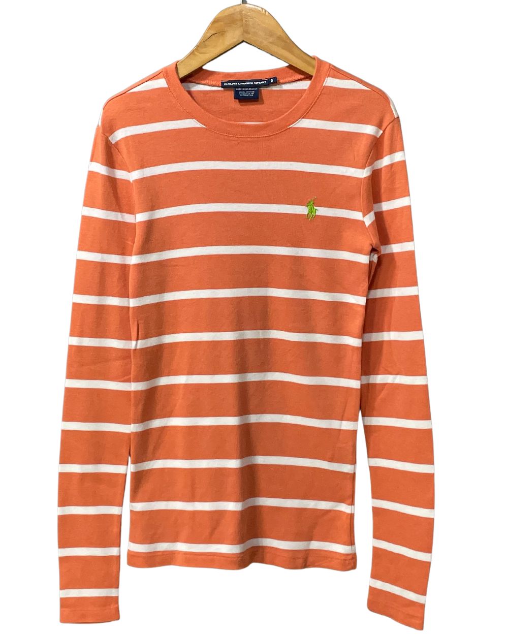 Polo Ralph Lauren White And Orange Cotton For Women T Shirt Small