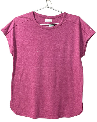 Columbia Pink Cotton For Women T Shirt Large