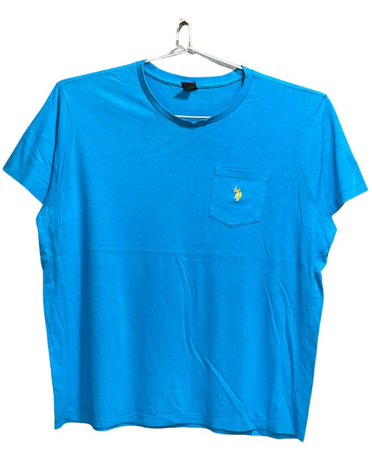 U.S Polo Assn Blue Cotton T Shirt For Men X Large