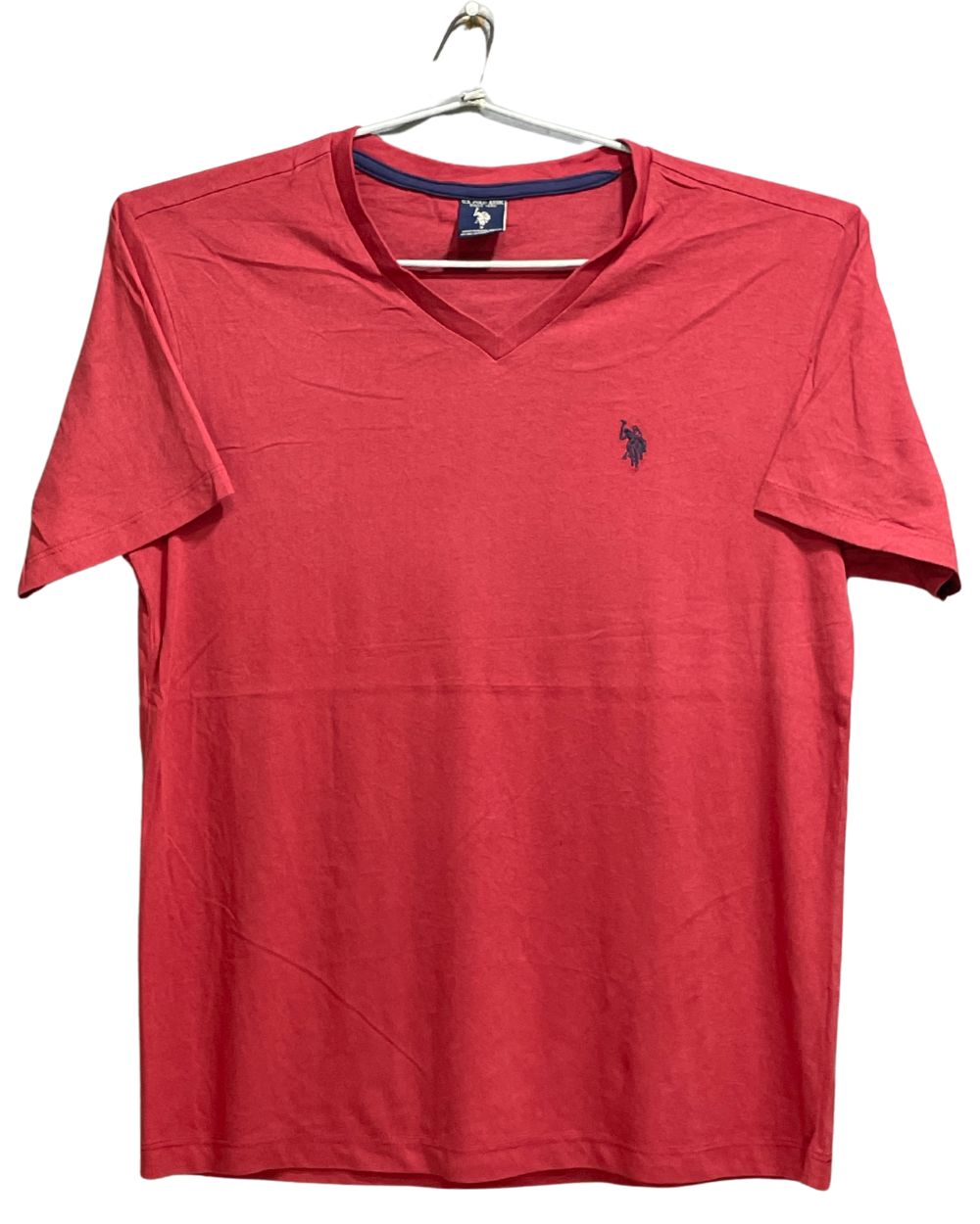 U.S Polo Assn Red Cotton T Shirt For Men Small