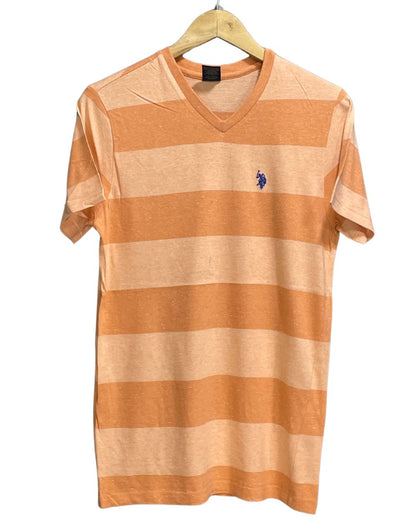 U.S Polo Assn Blue Cotton T Shirt For Men Small