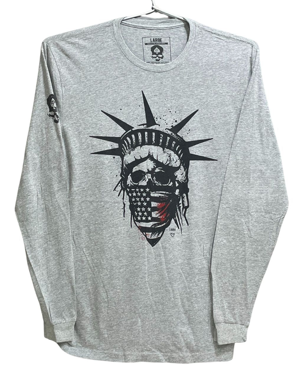 Zero Foxtrot Gray Cotton T Shirt For Men Medium Large