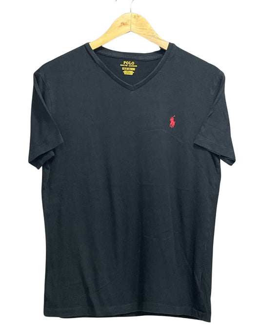 Polo Ralph Lauren Black Cotton T Shirt For Men Small