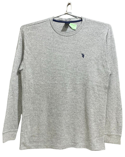 U.S Polo Assn Gray Cotton T Shirt For Men X Large