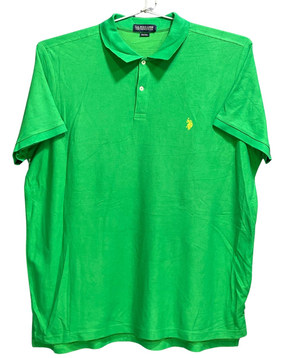U.S Polo Assn Green Cotton Polo T Shirt For Men XX Large