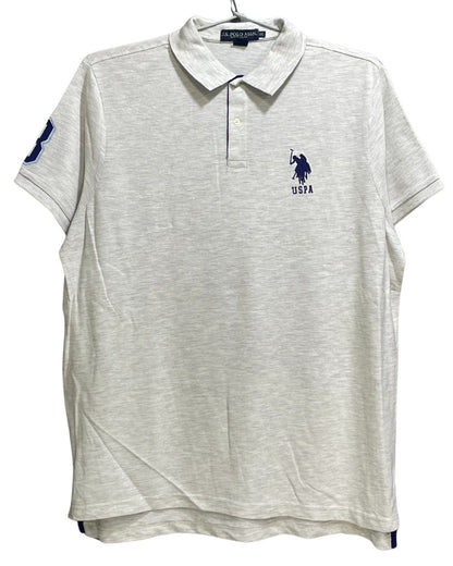 U.S  Polo Assn Gray Cotton Polo T Shirt For Men XX L
