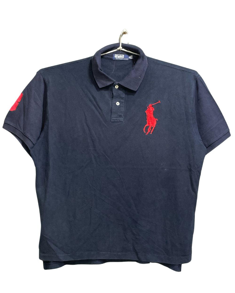 Polo Ralph Lauren Black Cotton Polo T Shirt For Men X Large