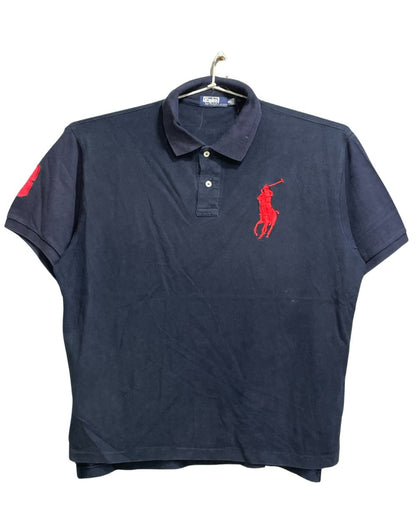 Polo Ralph Lauren Black Cotton Polo T Shirt For Men X Large