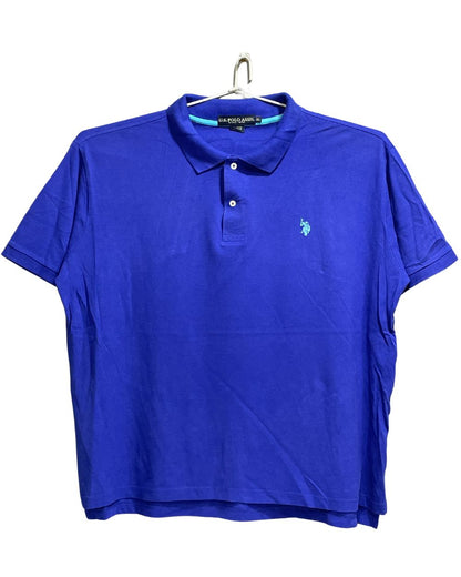 U.S Polo Assn Blue Cotton Polo T Shirt For Men X Large