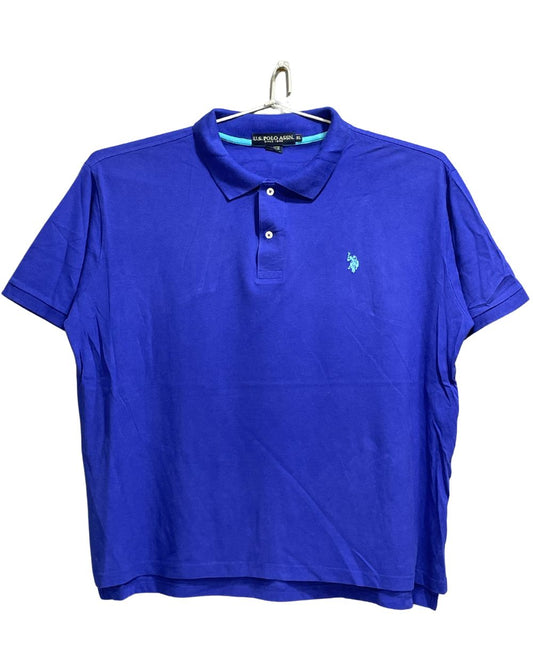 U.S Polo Assn Blue Cotton Polo T Shirt For Men X Large