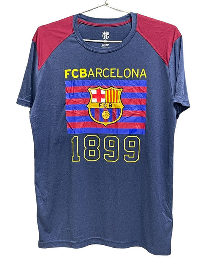 FC Barcelona Big Logo Blue Sports For Men T Shirt X Large