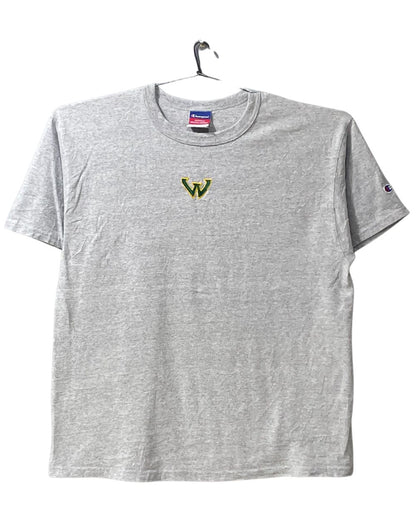 Champion Gray Cotton T Shirt For Men Large