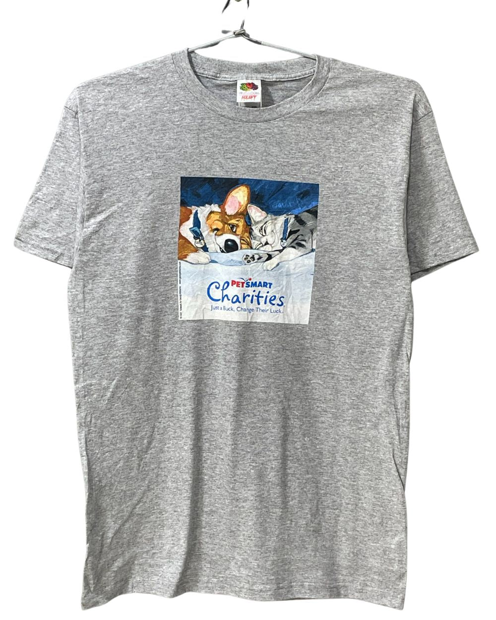 Fruit Of The Loom Gray Cotton T Shirt For Men Large