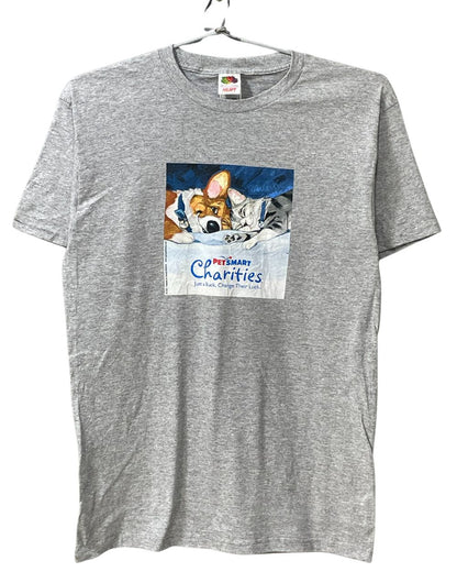 Fruit Of The Loom Gray Cotton T Shirt For Men Large