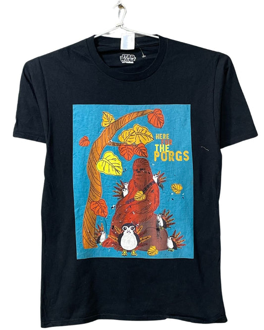 Star Wars Black Cotton T Shirt For Men Small