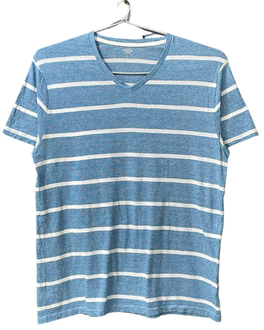 Old Navy Blue Cotton T Shirt For Men Large