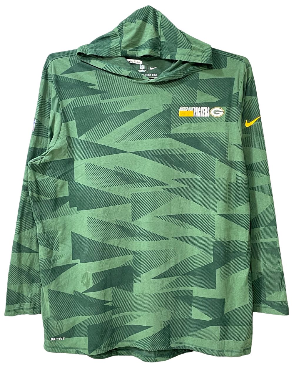 Nike The Tee Green Cotton T Shirt Hood For Men 3X Large