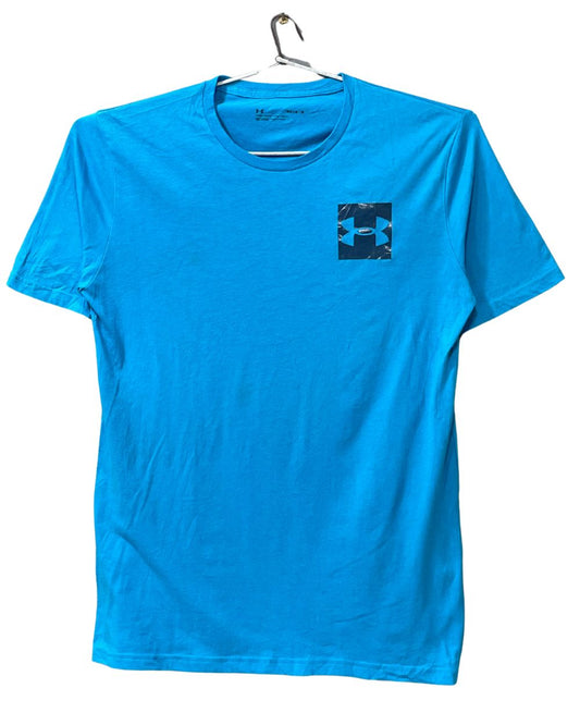 Under Armour Blue Cotton T Shirt For Men Medium