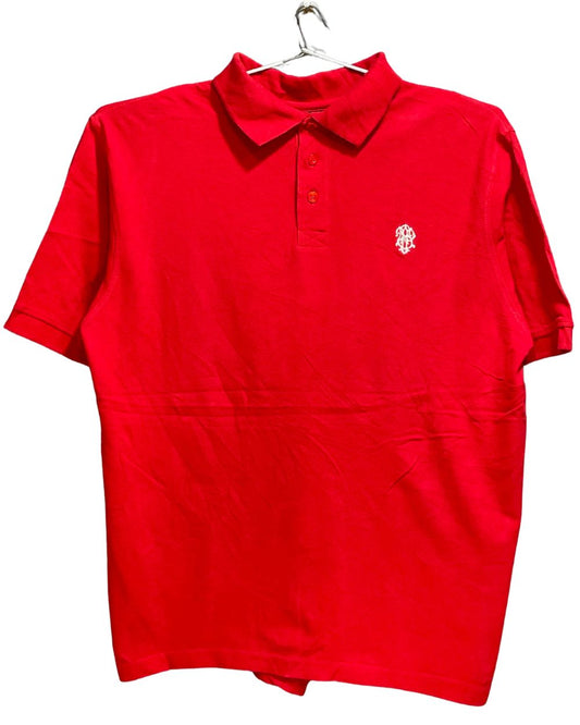 South Pole Red Cotton Polo T Shirt For Men Large
