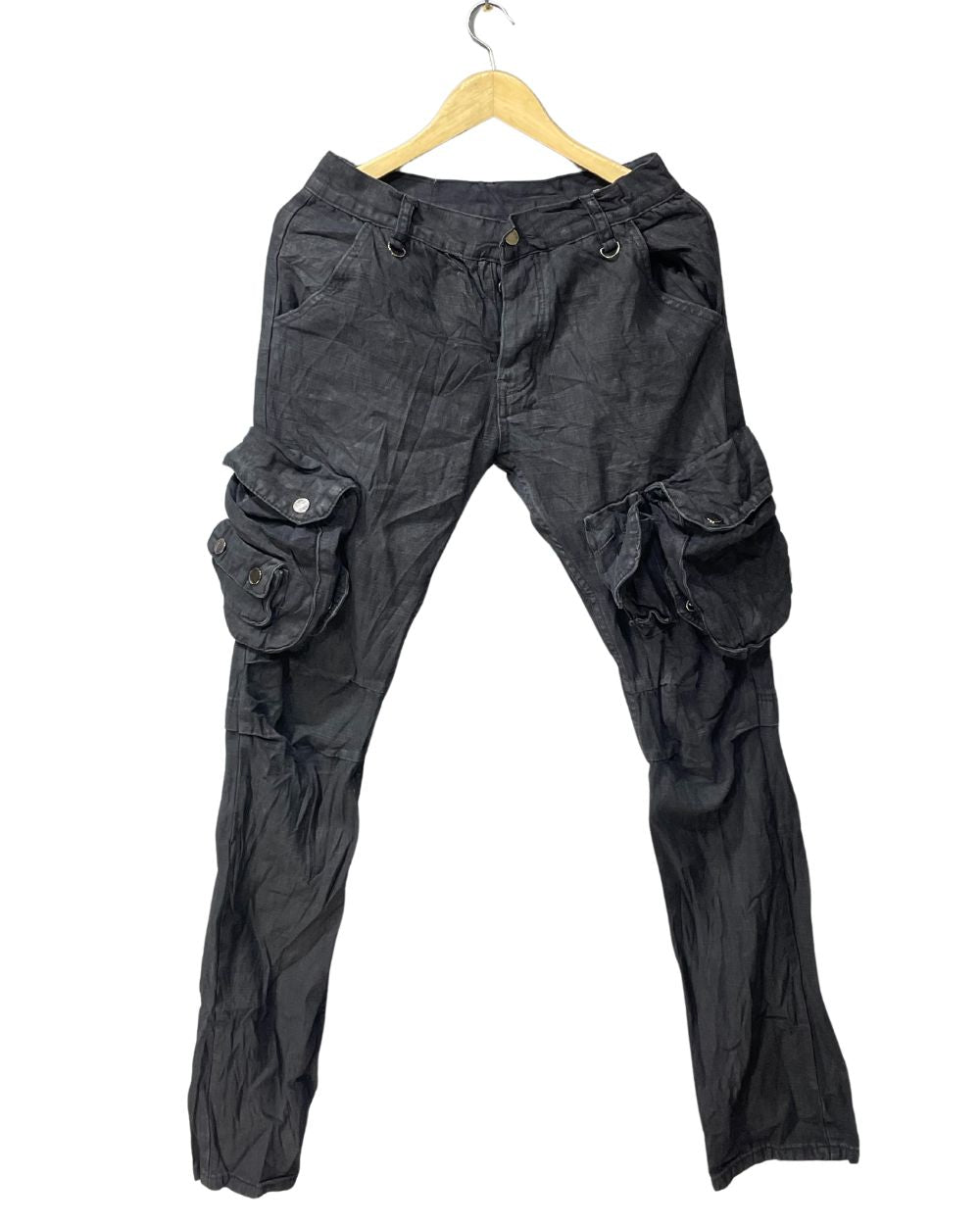 Mnml Black Cotton For Men Cargo Pant X Small