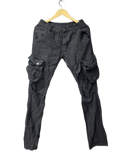 Mnml Black Cotton For Men Cargo Pant X Small