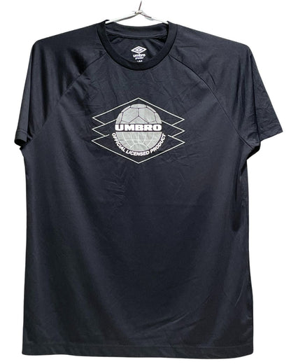 Umbro Black Sports For Men T Shirt Large