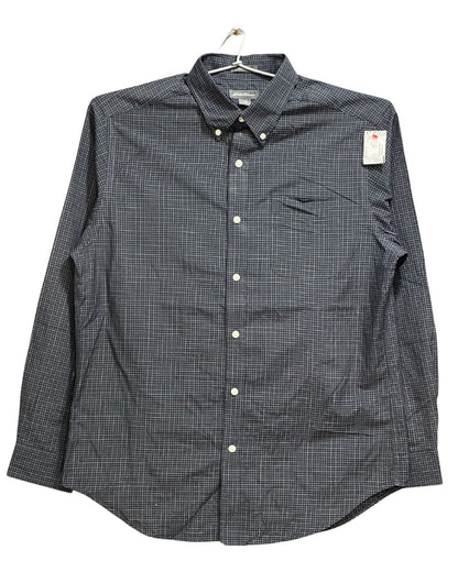 Eddie Bauer Blue Cotton Shirt For Men Medium