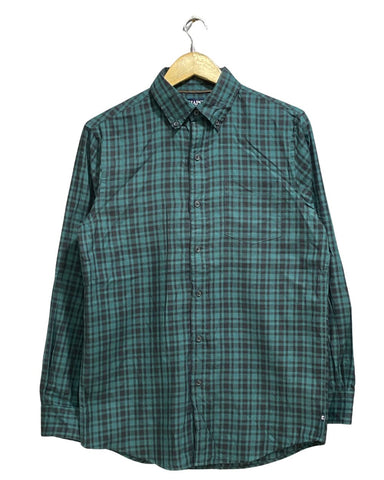 Chaps Green Cotton Shirt For Men Small