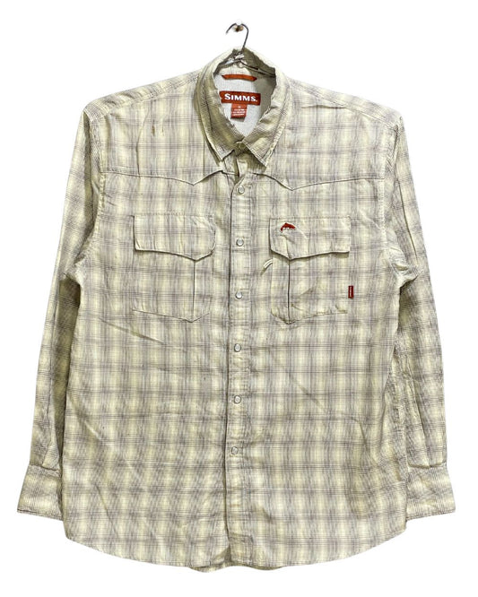 Simms Cream Cotton Shirt For Men Medium