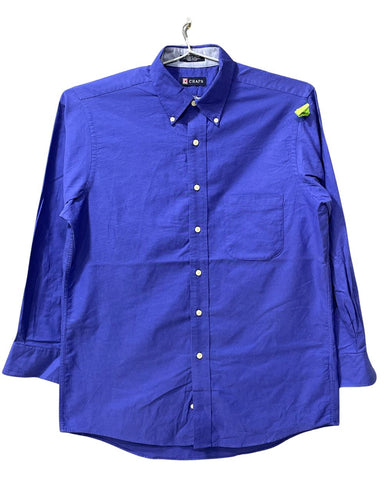 Chaps Blue Cotton Shirt For Men Medium