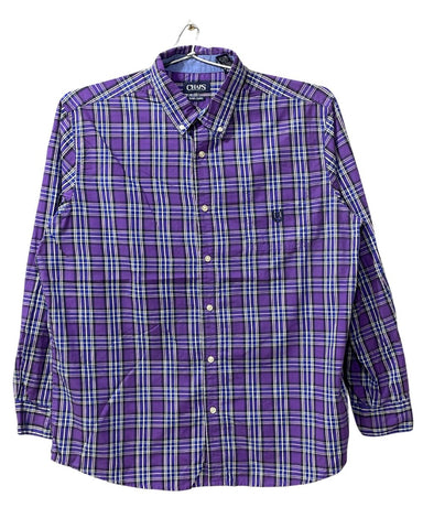 Chaps Purple Cotton Shirt For Men X Large