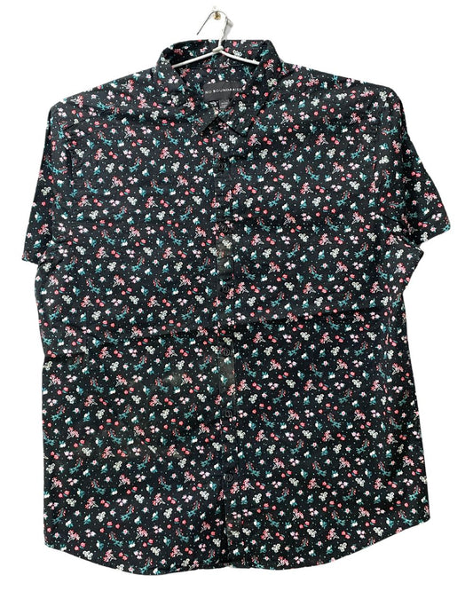 No Boundaries Black Cotton Shirt For Men Large