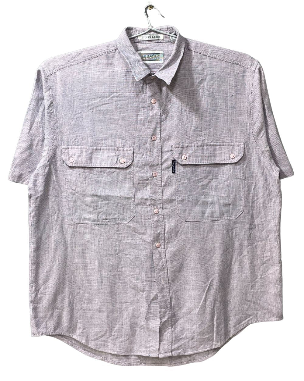 Levi's Gray Cotton Shirt For Men Large