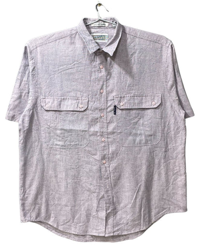 Levi's Gray Cotton Shirt For Men Large