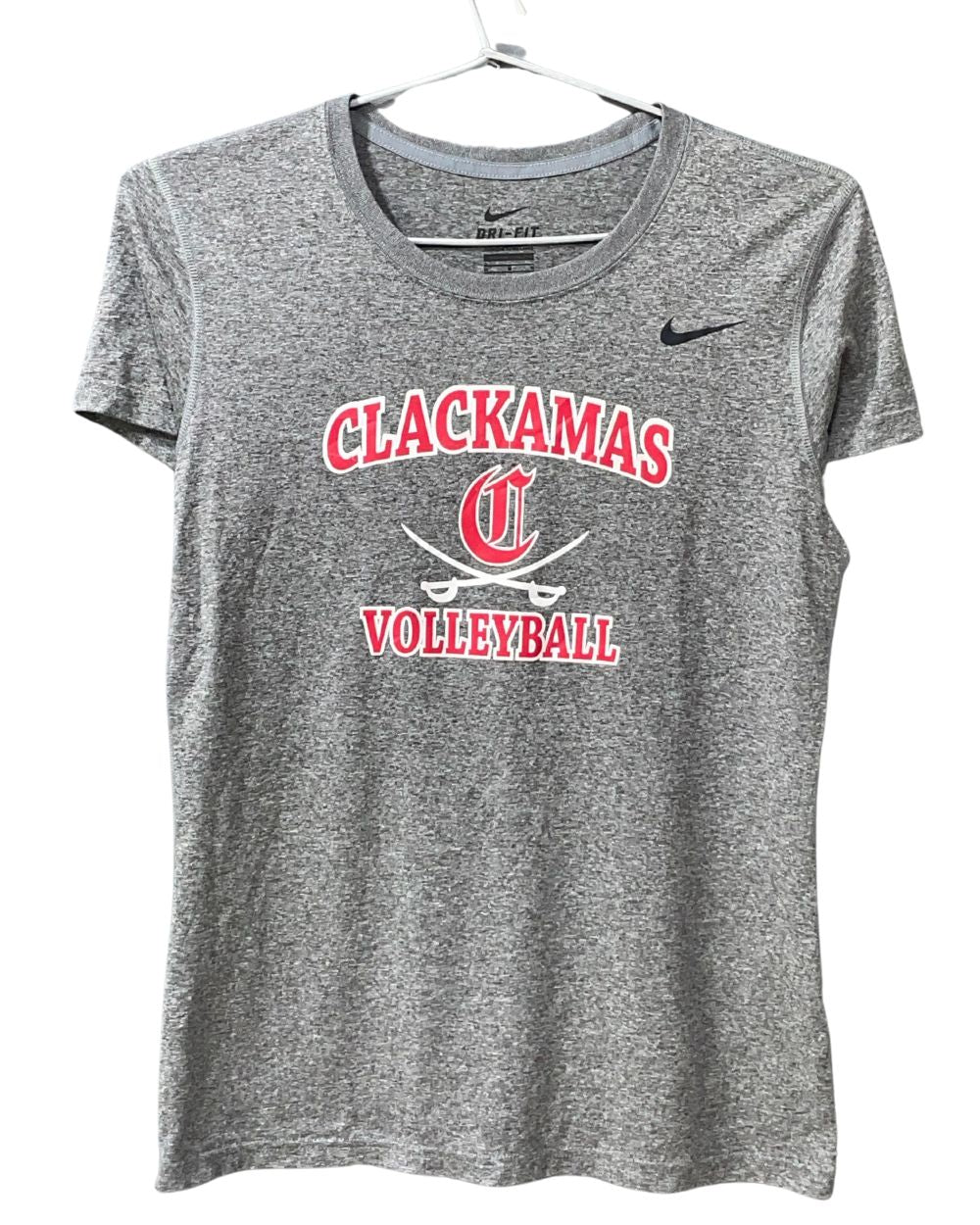 Nike Dri Fit Gray Sport For Women T Shirt Medium